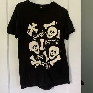 Vintage Halloween Bones T-Shirt XL